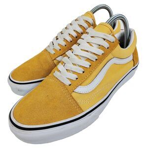 VANS Shoes Mens Size 7.5 Yellow White Suede Old Skool Skateboarding Sneaker